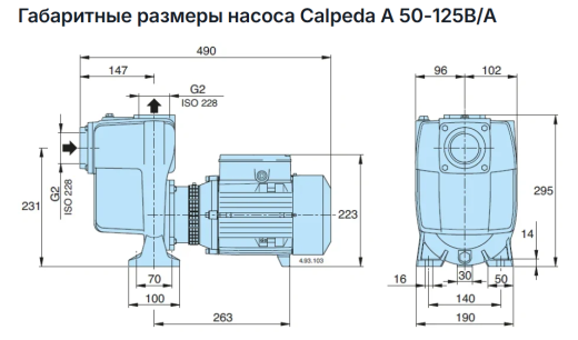 Самовсасывающий насос Calpeda A 50-125B/A