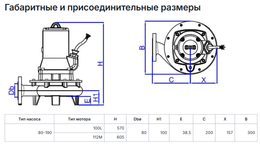 Насос Masdaf ENDURO 80-190